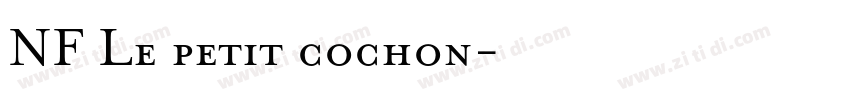 NF Le petit cochon字体转换